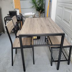 Rustic Wood Dining Table 