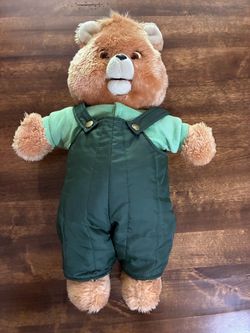 Vintage Teddy Ruxpin Stuffed Bear with Outfit