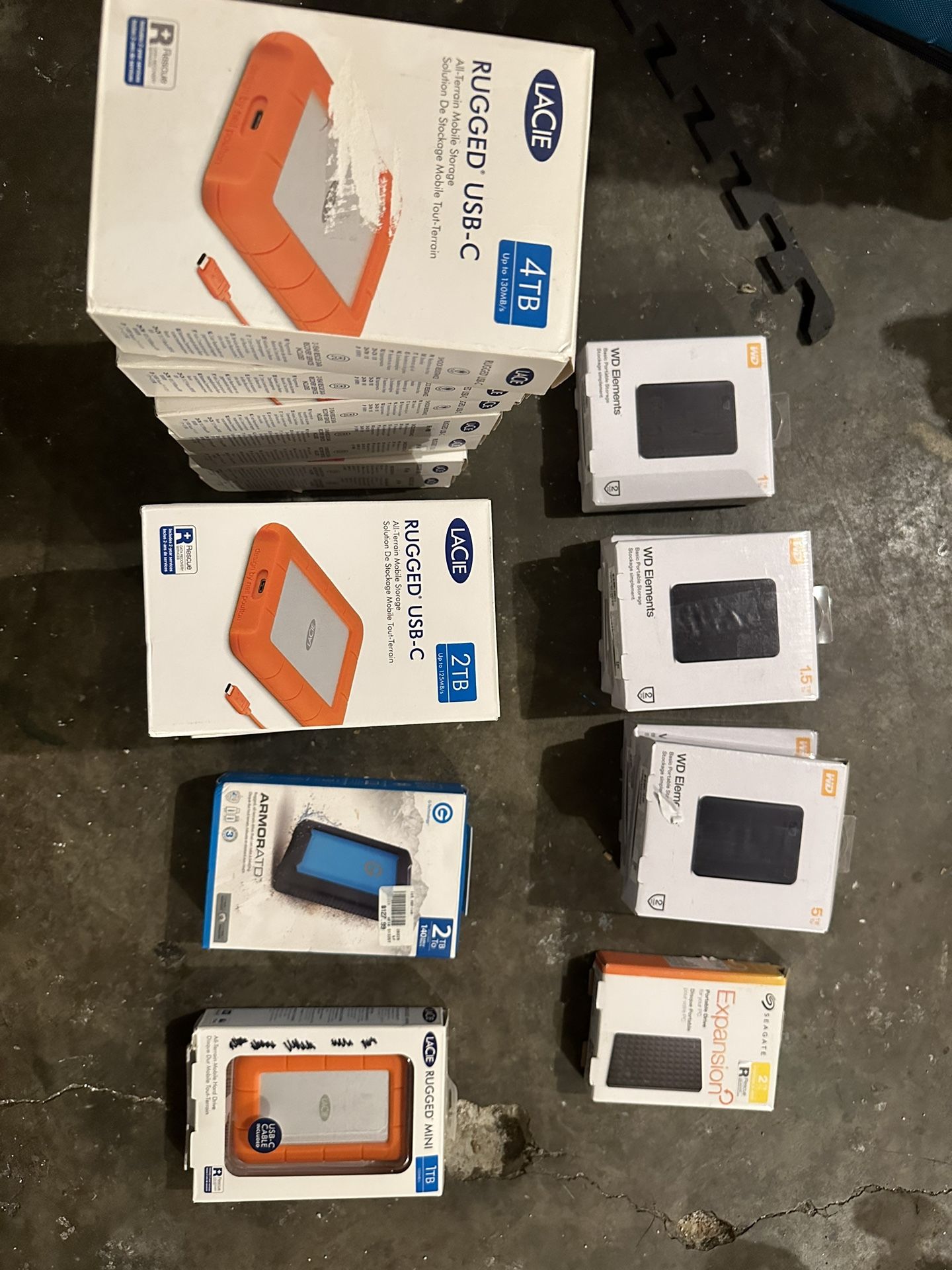 Rugged USB. Portable/protected Hard Drives. Ranging From 5TB To 1TB