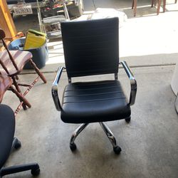 Office chair  Black And Chrome. $25