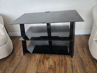 Black Glass TV/Display Stand