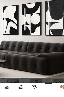 Wall Art Three Framed Abstract Pieces