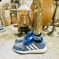 Adidas Originals Blue White PRB 698001 Running Shoes Tie On Mens Size 11
