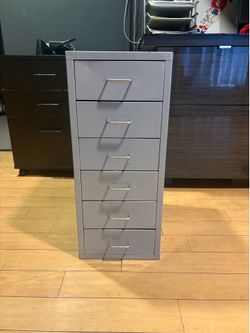 Grey Metal 6-Drawer Filing/Storage Cabinet (2)