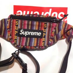 Supreme Fw20 Woven Stripe Waist Bag Multi Color