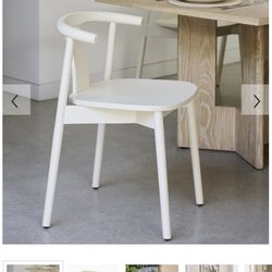 West Elm Wingate Chairs Ivory - Like New 
