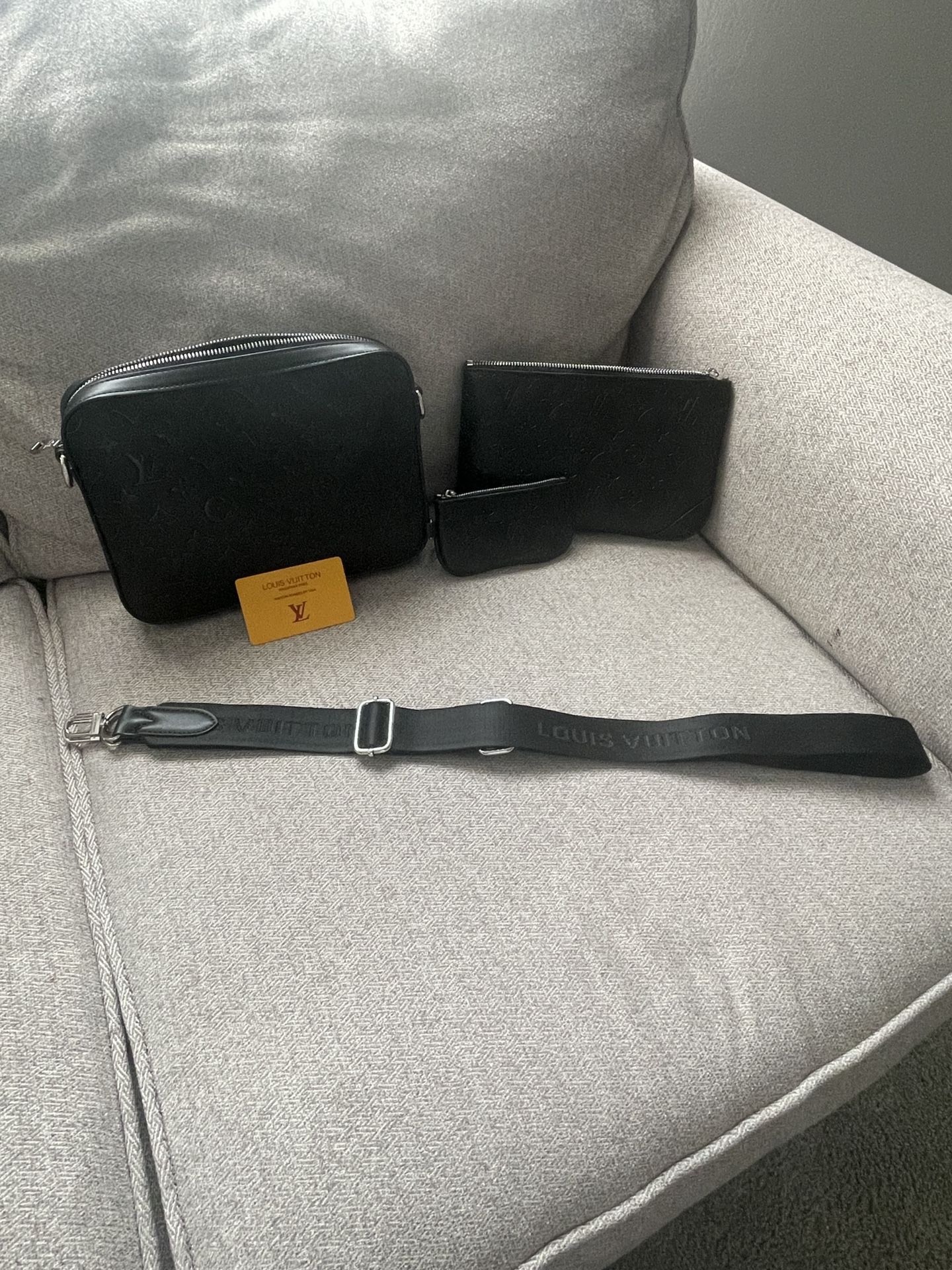 Louis Vuitton Black Trio Messenger Crossbody Bag