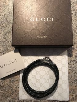 Authentic Gucci leather/Steel bracelet