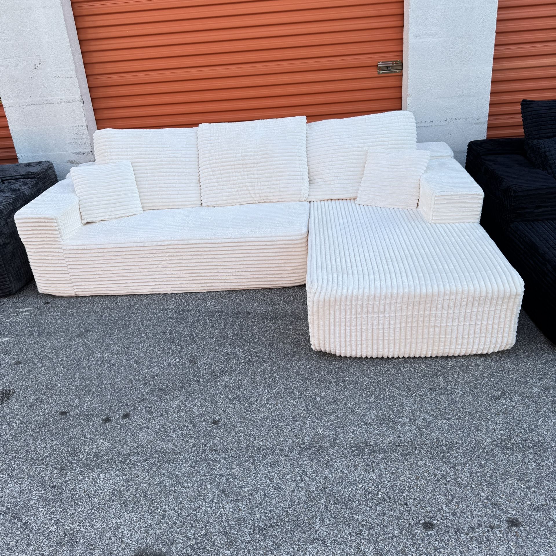 Corduroy Sectional Sofa Couch π SAME DAY DELIVERY