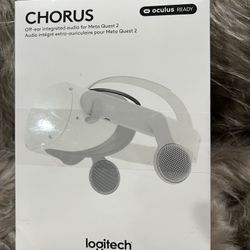 Logitech Chorus VR Off-Ear Headset for Meta Quest 2, Designed for Gaming and VR Fitness, Lightweight, Open air immersive Audio, flip to Mute, USB-C pa