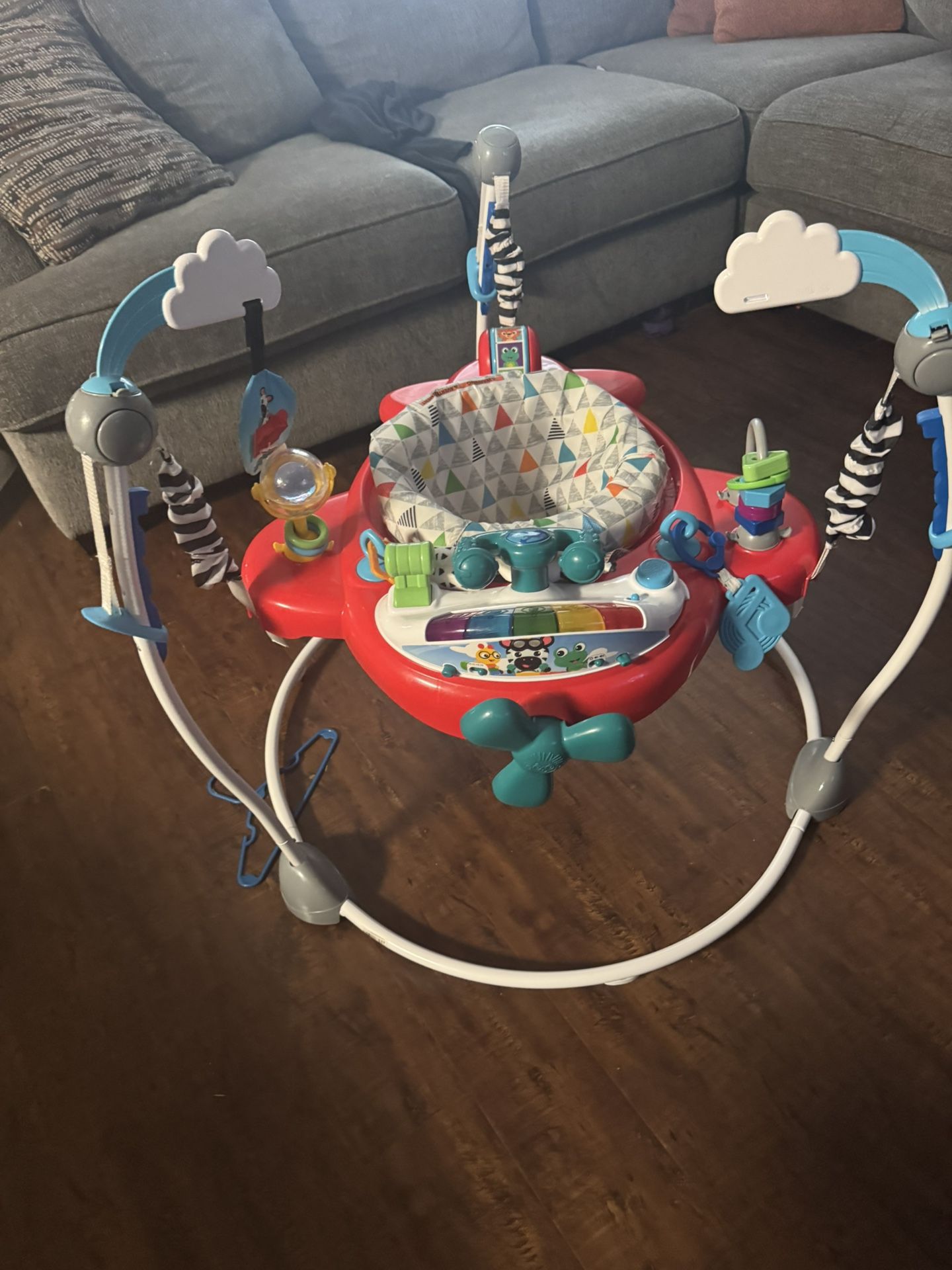 Baby Einstein Ocean Explorers Airplane Adventure 2-in-1 Interactive Activity Jumper with Lights