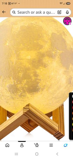 Moon Lamp, 16 Colors Moon Night Light with Stand & Remote &Touch Control and USB