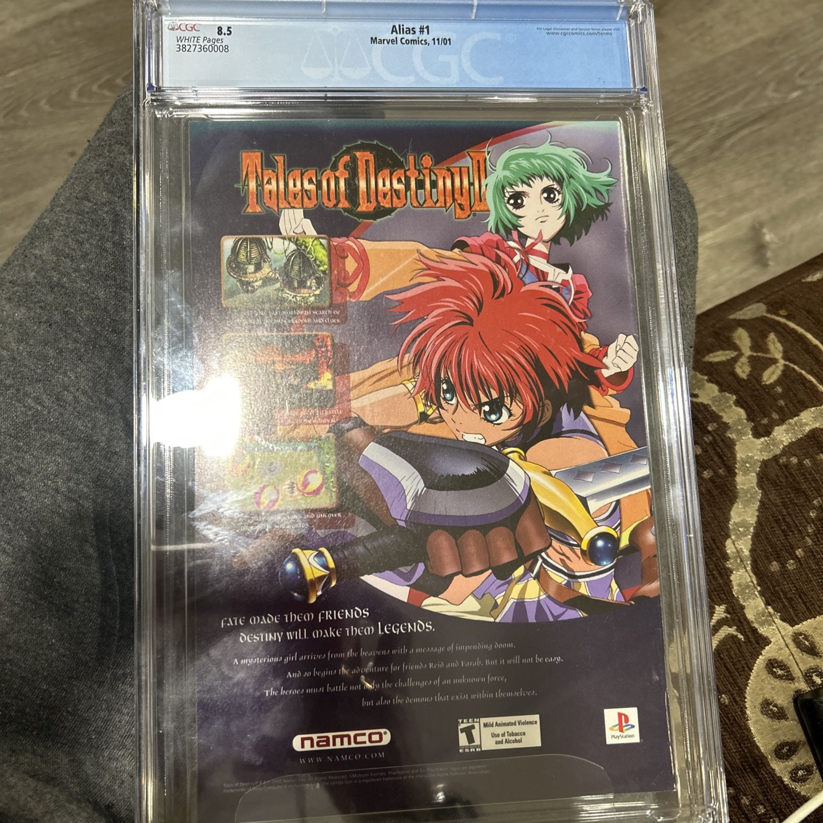 Alias 1 CGC ((contact info removed)) 1st 8.5 white page Appearance Jessica Jones 2001