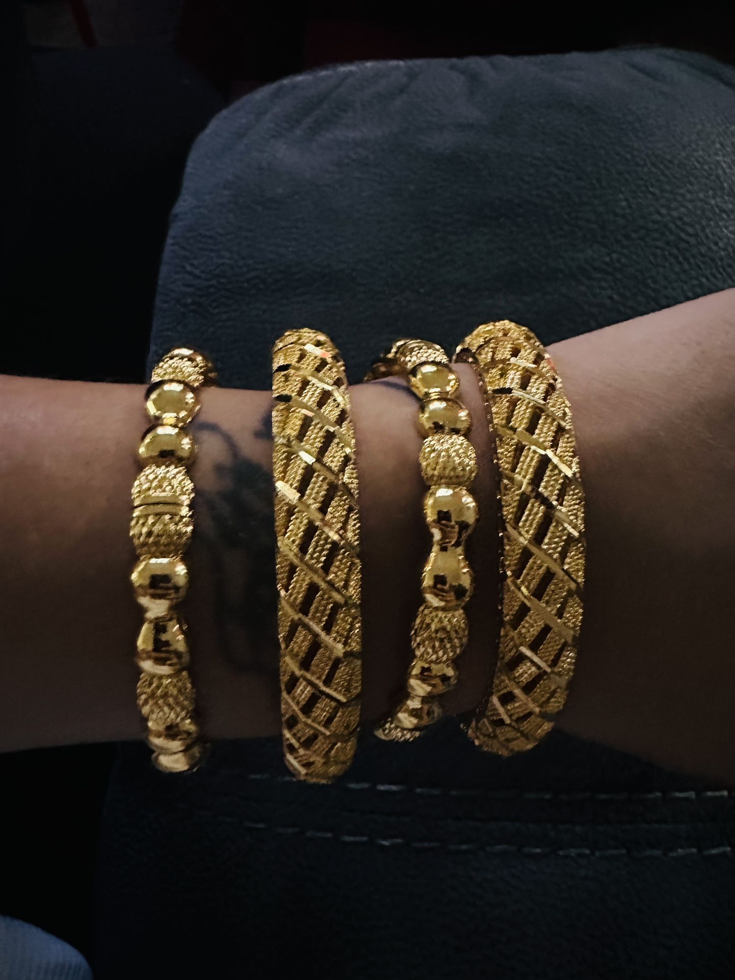 heavy gold plated bangles 