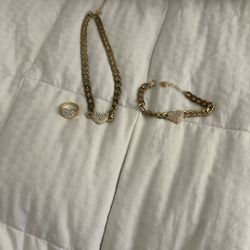 Necklace Bracelet And Ring Set