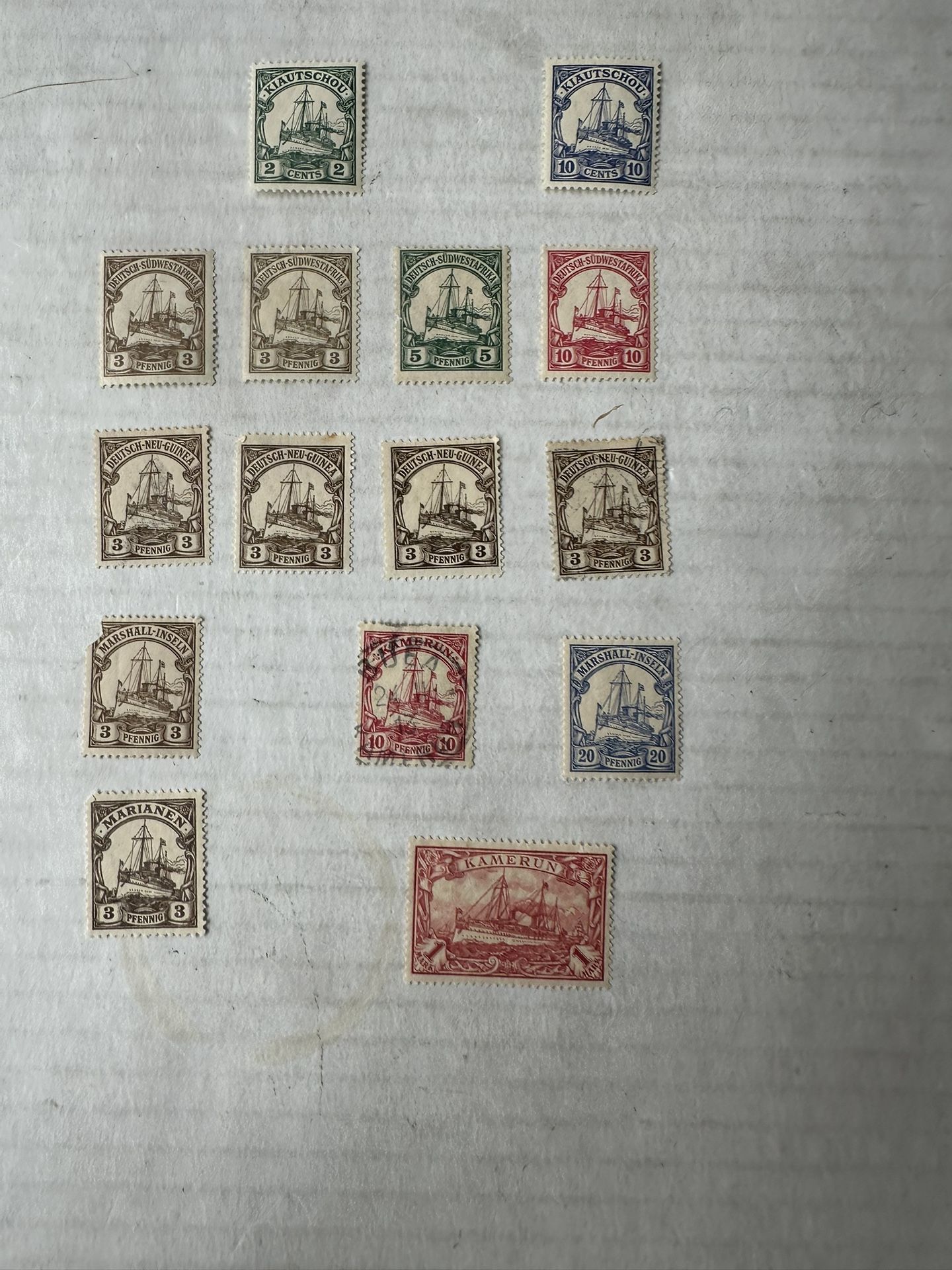 German Yacht Stamp Collection Of 15 From 6 Countries