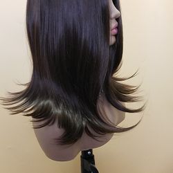 Short Brown Straight Wig
