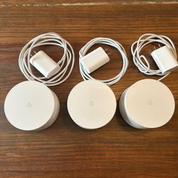 Google Home AC-1304 WiFi Mesh Router with Power Cord Set Of 3 - Used Working Condition