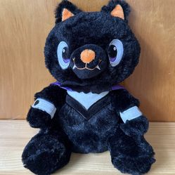 Creatology Halloween 9” Black Cat Dracula Purple Cape Plush Stuffed Animal