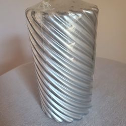 New Silver Pillar Candle