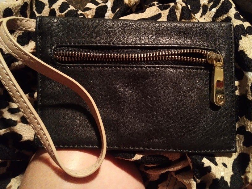 Small Leather Change Purse/Makeup Bag/Wallet 