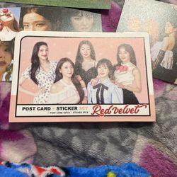 Red Velvet K-pop Post Card Pics 12 And Stickers 3 Pages