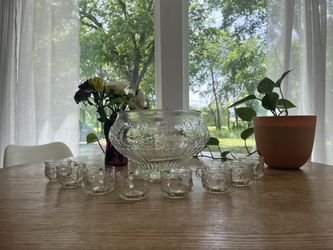 Crystal Punch Bowl 1970s