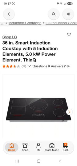 LG  Thin Q 36" Smart Induction Cooktop Brand New (Price Is Firm)