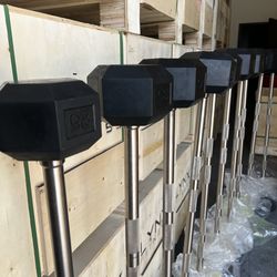 25lb-115lb Fixed Straight Dura Barbells Hampton Curl Bars (BRAND NEW)