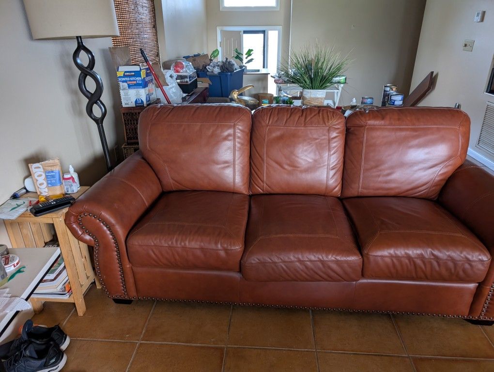 Leather Couch & Loveseat