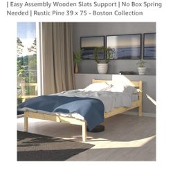 Twin Size Bed Frame And 10Inch Twin Size Hybrid Mattress