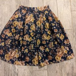 High Waisted Mid Length  Skirt