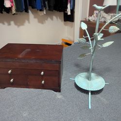 Jewelry Box And Earring Holder Both Together For $10