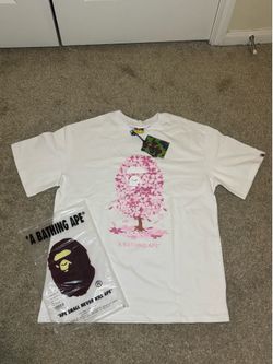 Bape Sakura Tee, White, size large