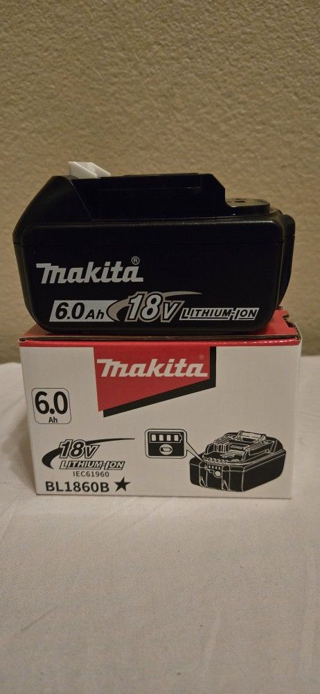 New Makita 18v 6ah Lithium-ion Battery