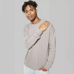 Mens Large Grey Pullover-Decatur And Tropical