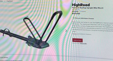 Yakima high road bike rack $225