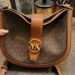 Michael Kors Small Signature Logo Hobo Crossbody And ID Wallet