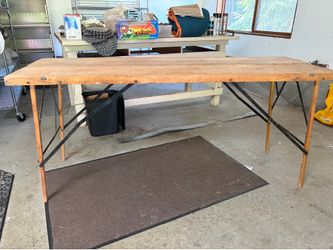 Vintage Folding Farmhouse Banquet Table
