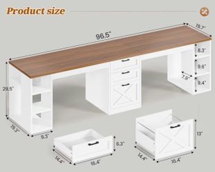 8.5ft Double Desk