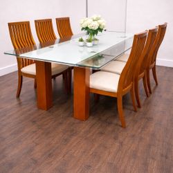 Modern Glass Dining Table Set