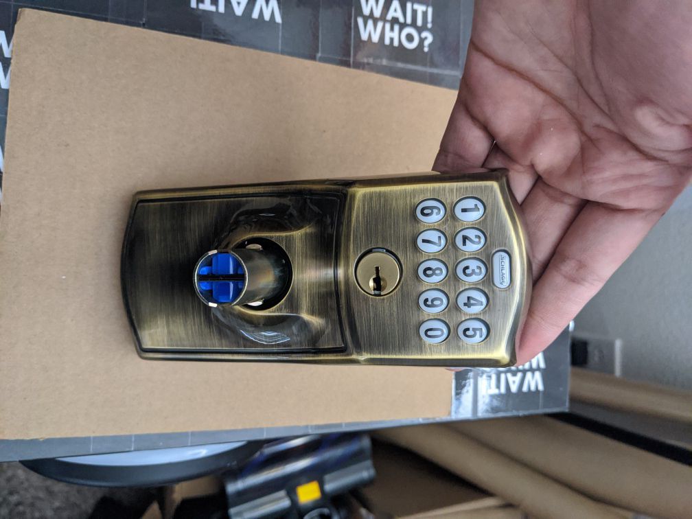 Schlage smart door lock with pin pad entry
