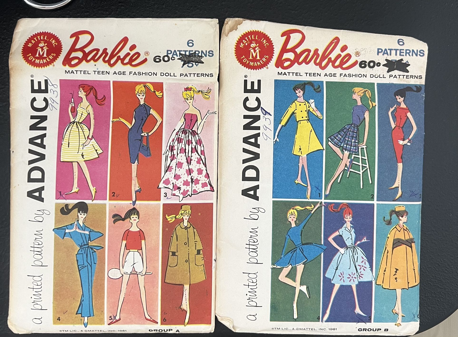 1961 Barbie Doll Sewing Patterns