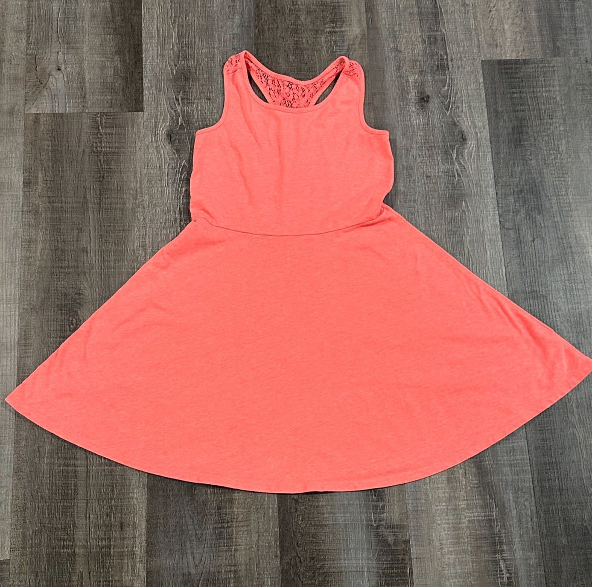 Girls Size 7-8 (Medium) Coral Racerback Dress