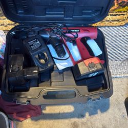 Mansfield Drill With Case And Charger With Batteries 