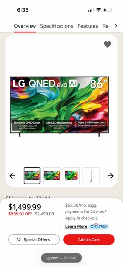 LG QNED EVO AI 86in
