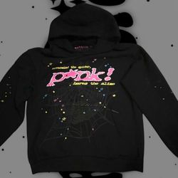 Spider Hoodie Color Black With Pink Size M Is New 