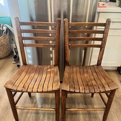 Antique Vintage Wooden Chairs (TWO LEFT)