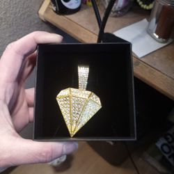 Gold plated Brand new diamond charm