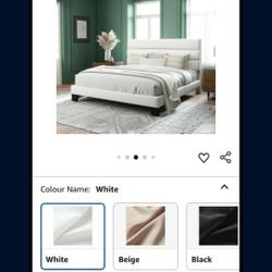 Allewie King Size Platform Bed Frame with Velvet Upholstered Headboard and Wooden Slats Support, Fully Upholstered Mattress Foundation